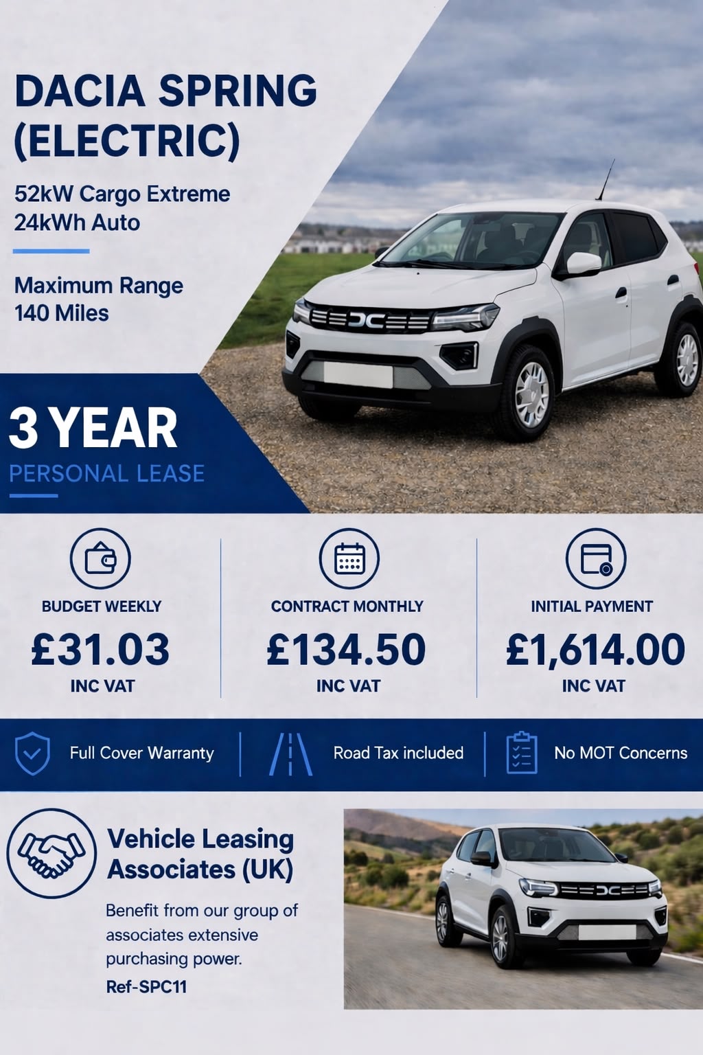 Dacia Spring electric — 3 year personal lease