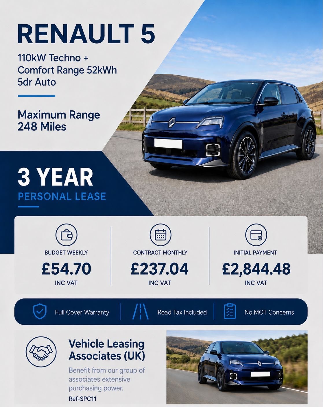 Renault 5 electric — 3 year personal lease
